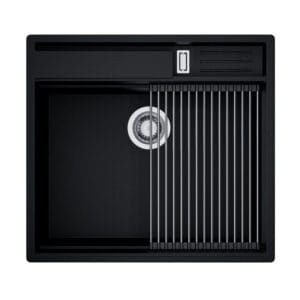 Chiuvetă din granit SILVANO 60.1  NEAGRA / INOX / BLACK / IX 