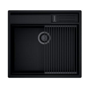 Chiuvetă din granit SILVANO 60.1 NEAGRA / NEGRU MAT / BLACK / BL Mat 