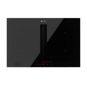 Plita inductie incorporabila cu hota integrata GLOBALO Plantis 80.1 Black / Neagra, hota 638 mc/h, 80cm, 4 zone de gatit, Functie de combinare a zonelor, Clasa A++, 9 niveluri putere, Control Tactil, Temporizator Blocare pentru copii
