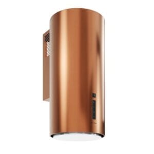 Hota cilindrica decorativa de perete Globalo, Heweno 39.3 Copper Mat, clasa energetica B, capacitate de absorbtie 660 mc/h, 4 trepte, Cupru Mat